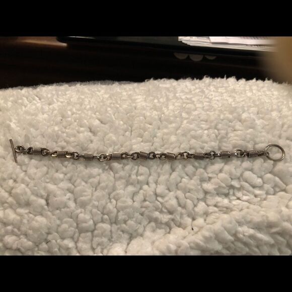 Vintage Sterling Silver toggle 7” bracelet - Picture 3 of 4